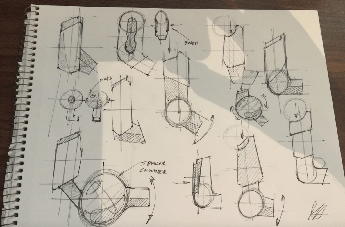 Side view study thumbnail before going to perspective view Side view study thumbnail before going to perspective view