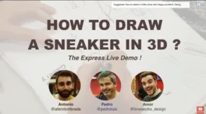 How to Draw Sneakers in 3D | Live Demo in Madrid