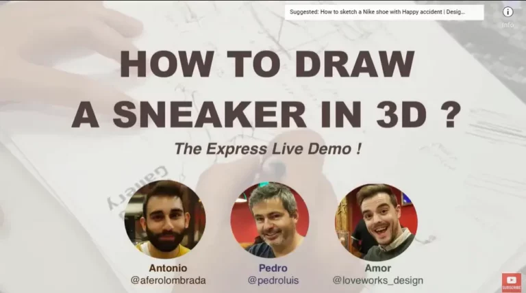 How to Draw Sneakers in 3D | Live Demo in Madrid