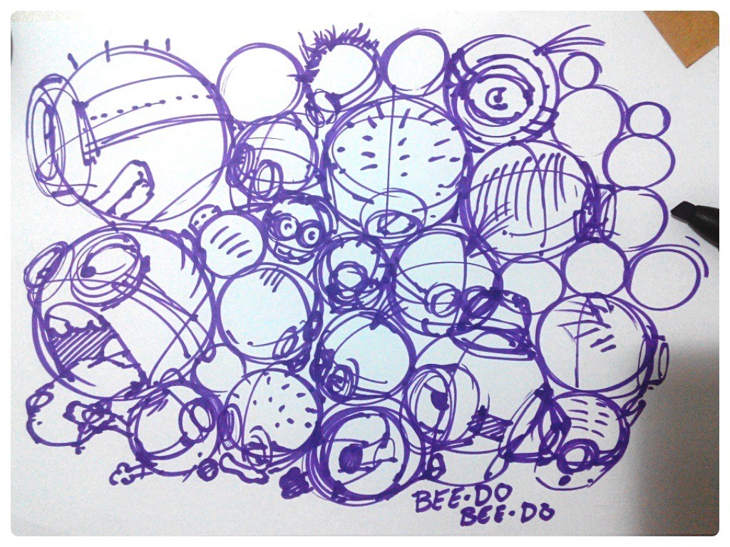 Minions-despicableme-sketch-theDesignsketchbook