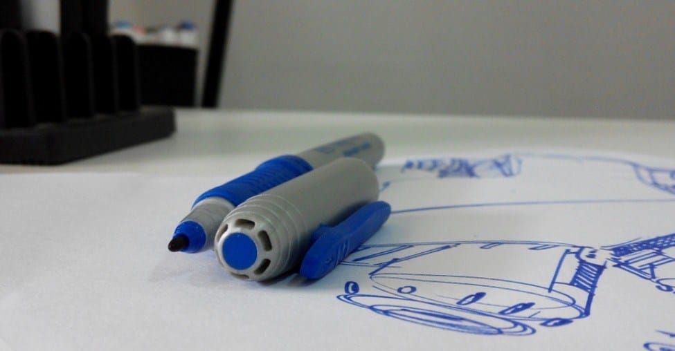 I start my concept art drawing inspired by this pen cap