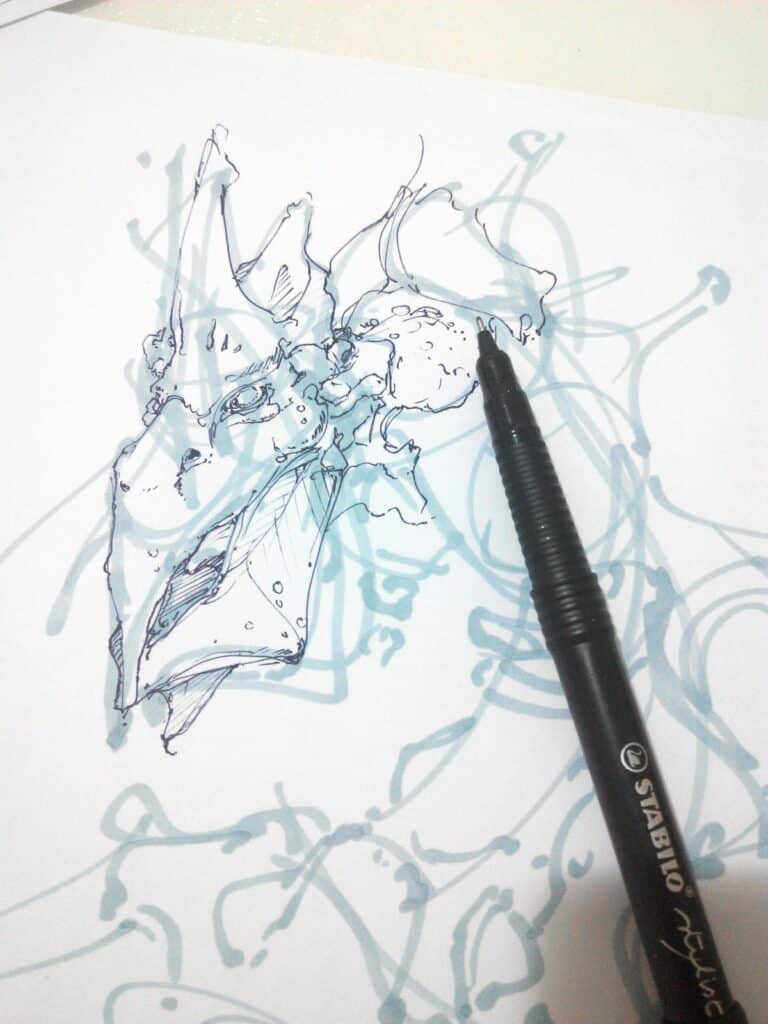 TIP 37-38 | How to Draw a Creature With a Light Marker