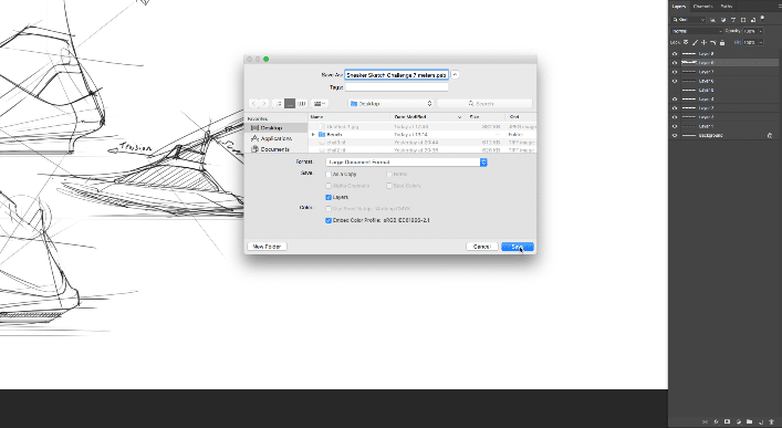 sneaker design Sketching Tip 4 Save often