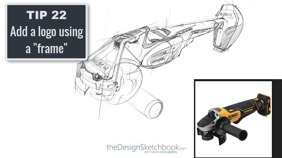 Sketching TIP 22 Add a logo using a frame