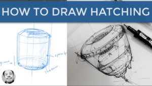 How to draw hatching and rise your speed of sketching - thumbnail product designer the design sketchbook