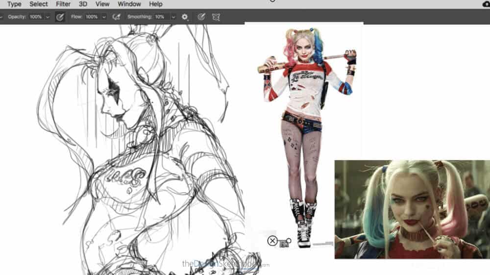 Learn How to Draw Harley Quinn from Batman Batman Step by Step  Drawing  Tutorials