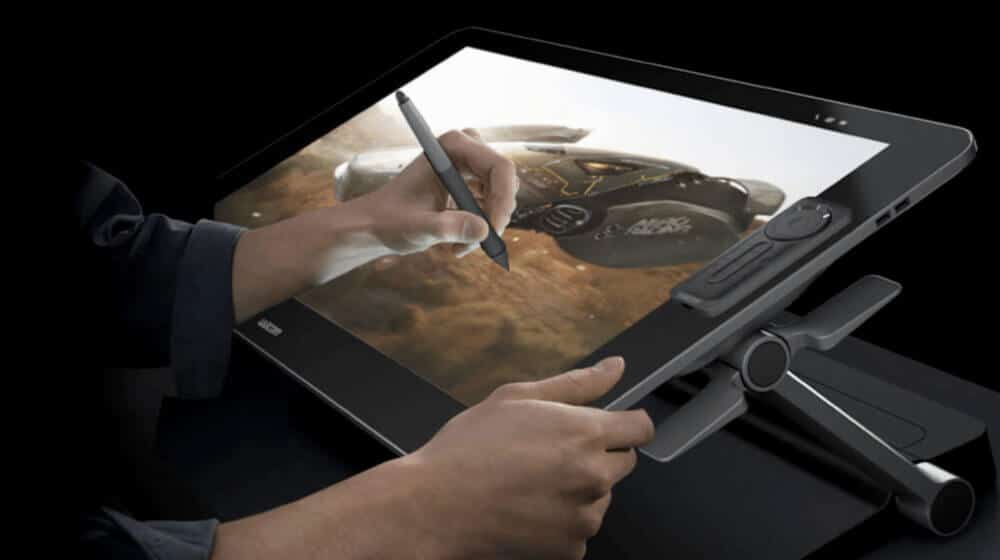 Wacom Cintiq 27HD Drawing as a product designer the design sketchbook