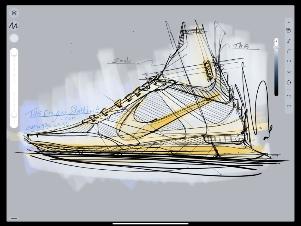 Drawing Nike shoe on Sketcha - Chung Chou-Tac