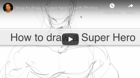 How to draw a Super-Hero (Photoshop) |TIP 140 |VIDEO