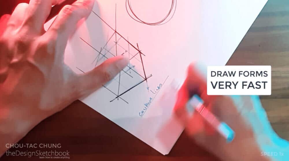 With the contour lines technique, you can draw your forms very fast