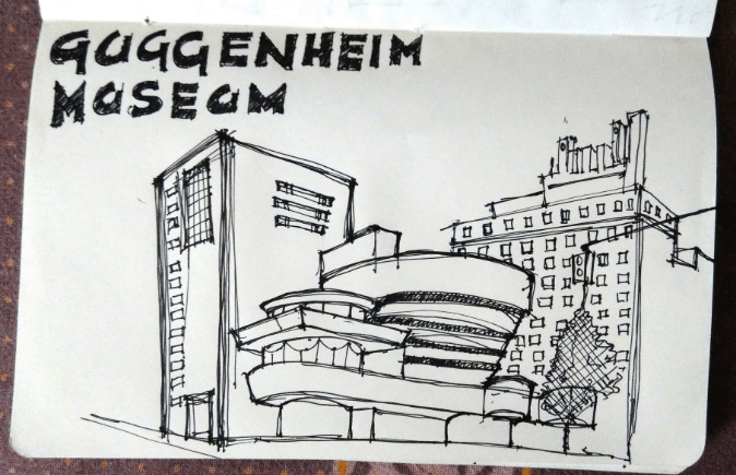 Saad – Guggenheim museum, New York City urban sketching with perspective.png