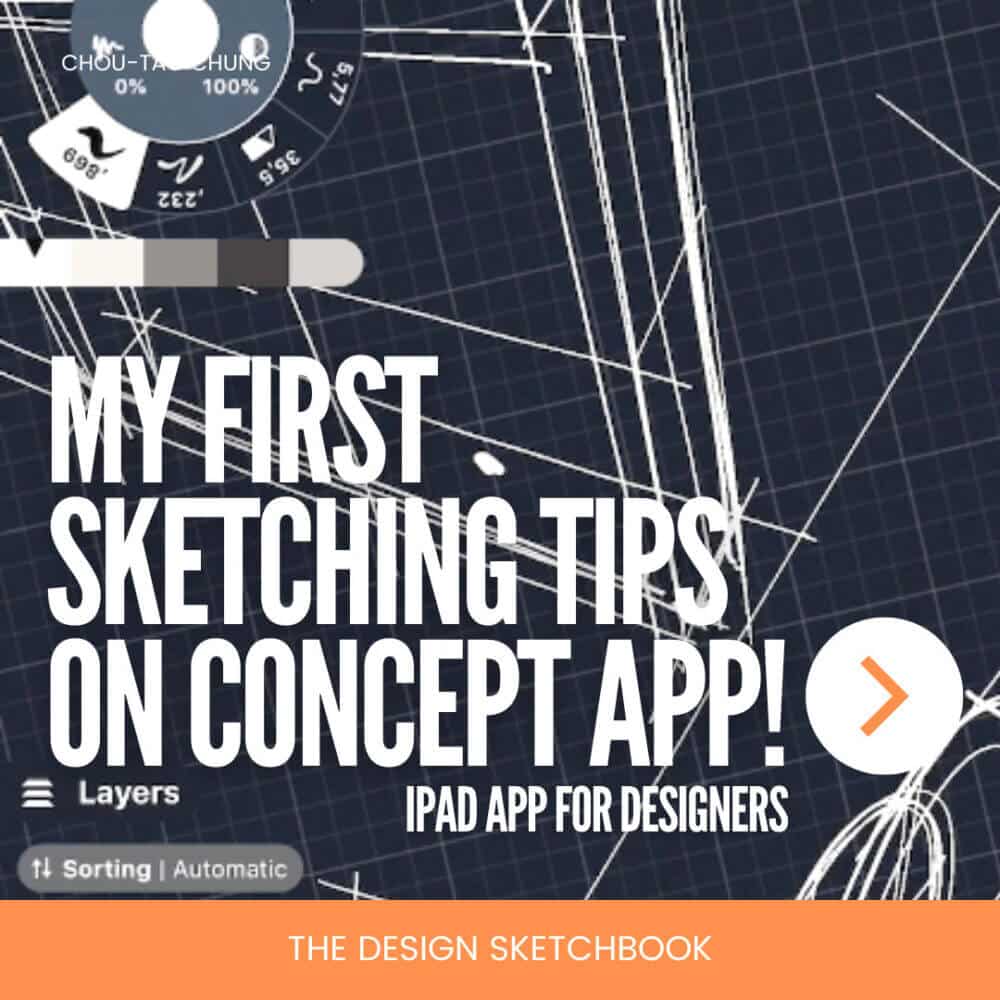 concept app iPad - sketching tip