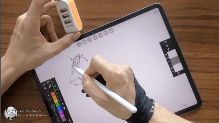 How to draw USB Charger on ipad pro with morpholio trace  Product design sketching ugly doodle reference.png