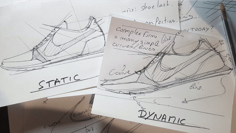 Draw your Sneaker design with a Dynamic style! with your ball point pen - The Design Sketchbook - Design sketching tutorial - Chung Chou-Tac b