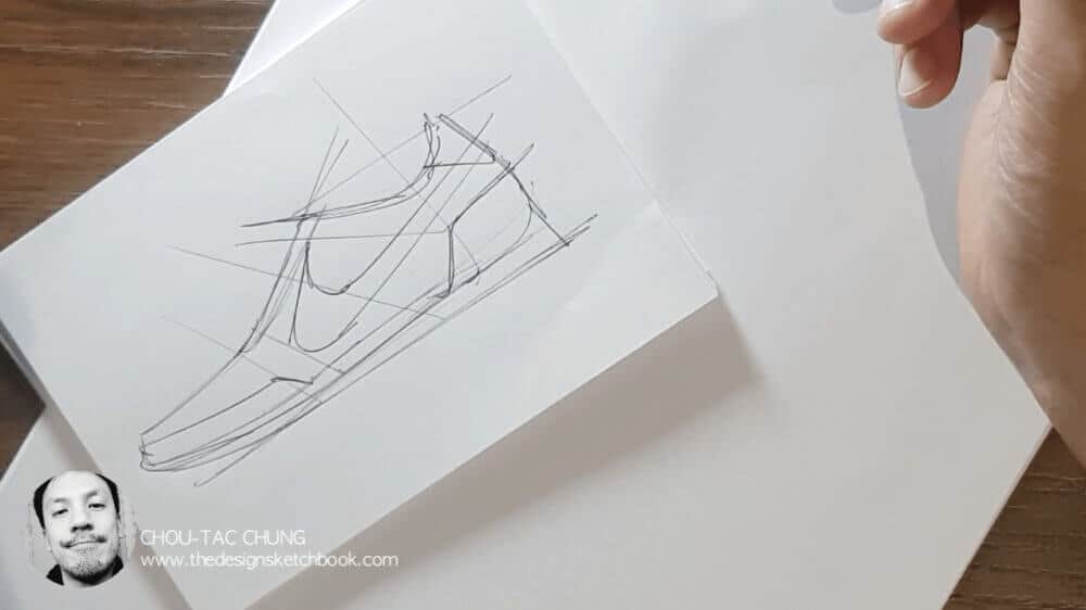 Draw your Sneaker design with a Dynamic style! with your ball point pen - The Design Sketchbook - Design sketching tutorial - Chung Chou-Tac k