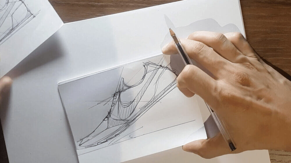 Draw your Sneaker design with a Dynamic style! with your ball point pen - The Design Sketchbook - Design sketching tutorial - Chung Chou-Tac n