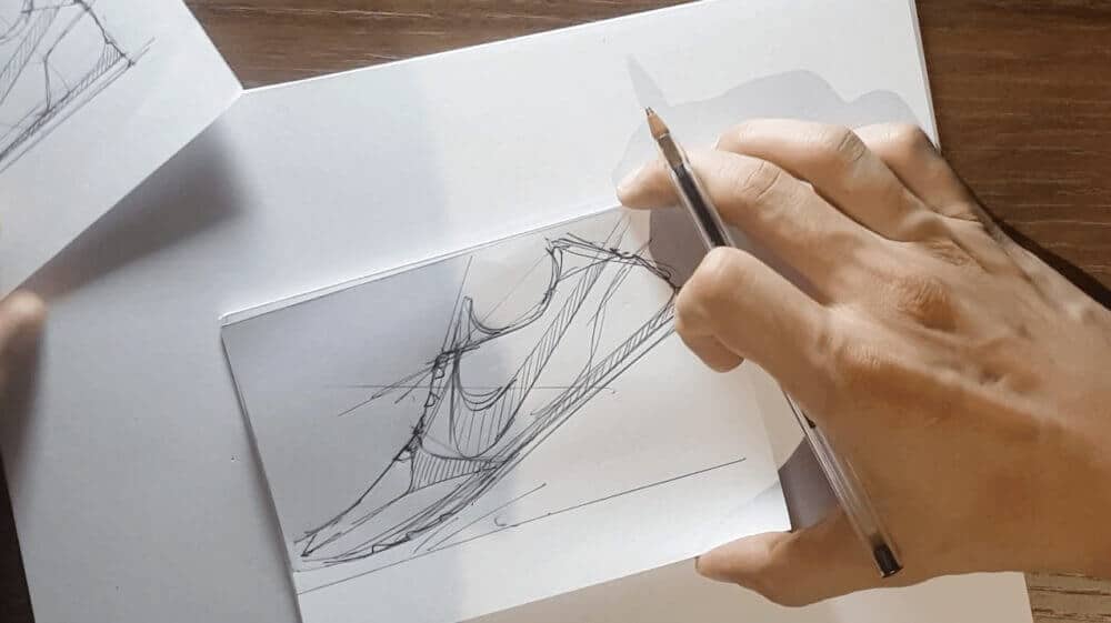 Draw your Sneaker design with a Dynamic style! with your ball point pen - The Design Sketchbook - Design sketching tutorial - Chung Chou-Tac n