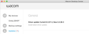 Wacom driver 6.3.38-3 update not working lag cintiq 22 hd