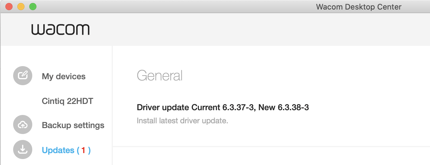 Wacom driver 6.3.38-3 update not working lag cintiq 22 hd