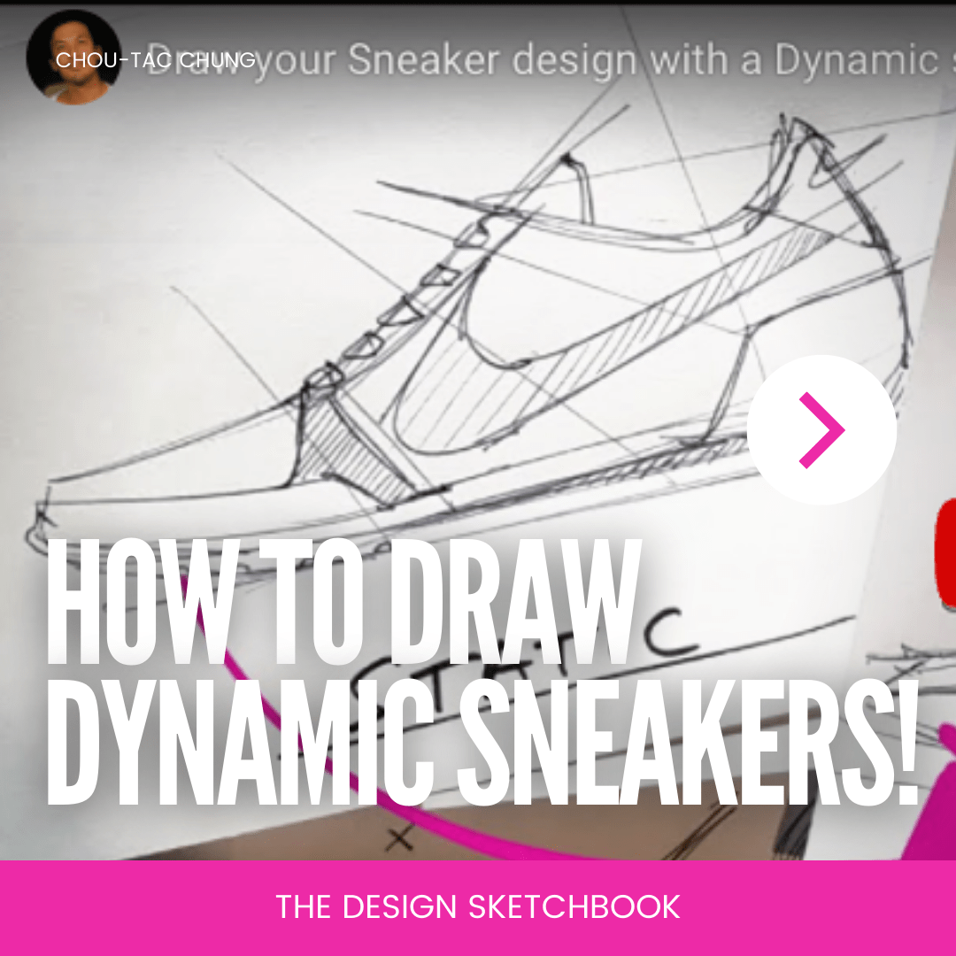 how to draw dynamic sneaker design tutorial video choutac chung