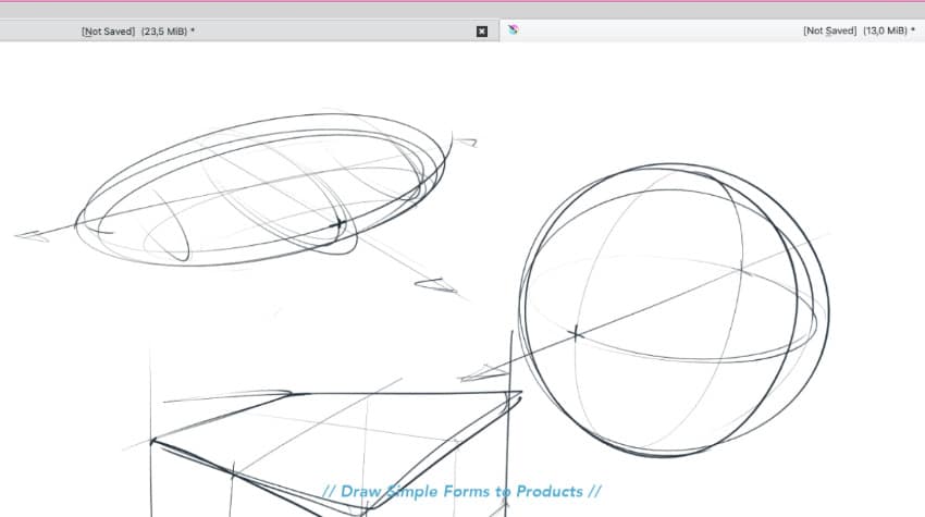 I draw the axis using arrows.
