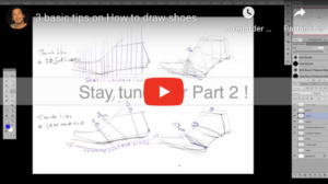 How to draw a side view shoe in 3 tips