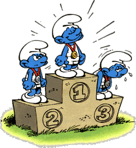 podium smurfs