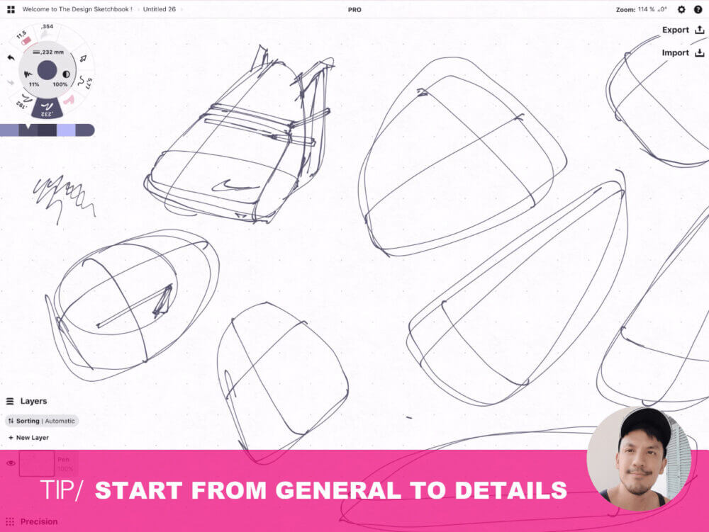 How to draw Creative random doodles of bags - Product design sketching - The Design Sketchbook Free video tutorial guide a14