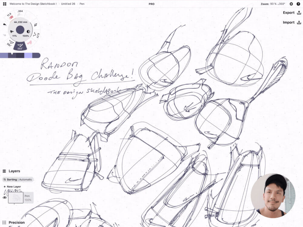 How to draw Creative random doodles of bags - Product design sketching - The Design Sketchbook Free video tutorial guide a21
