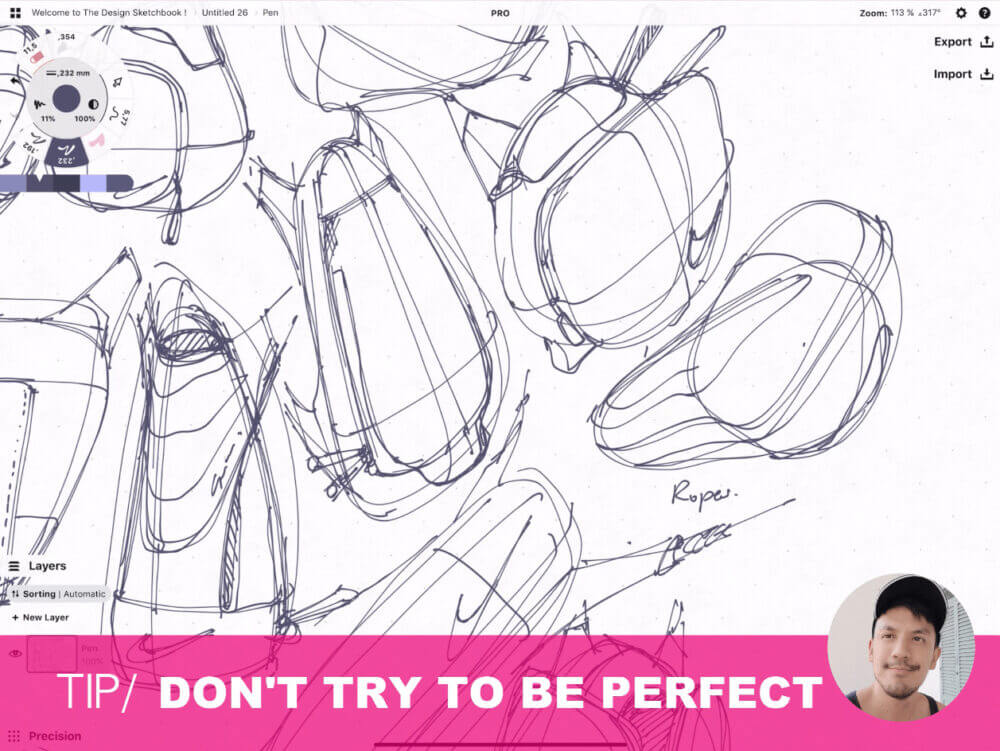 How to draw Creative random doodles of bags - Product design sketching - The Design Sketchbook Free video tutorial guide a32