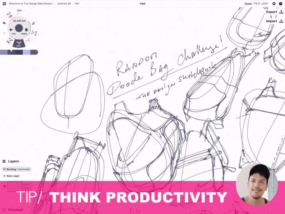 How to draw Creative random doodles of bags - Product design sketching - The Design Sketchbook Free video tutorial guide a35