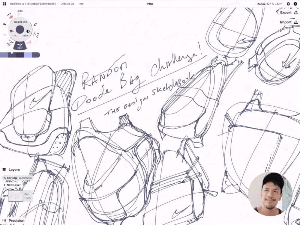 How to draw Creative random doodles of bags - Product design sketching - The Design Sketchbook Free video tutorial guide a41