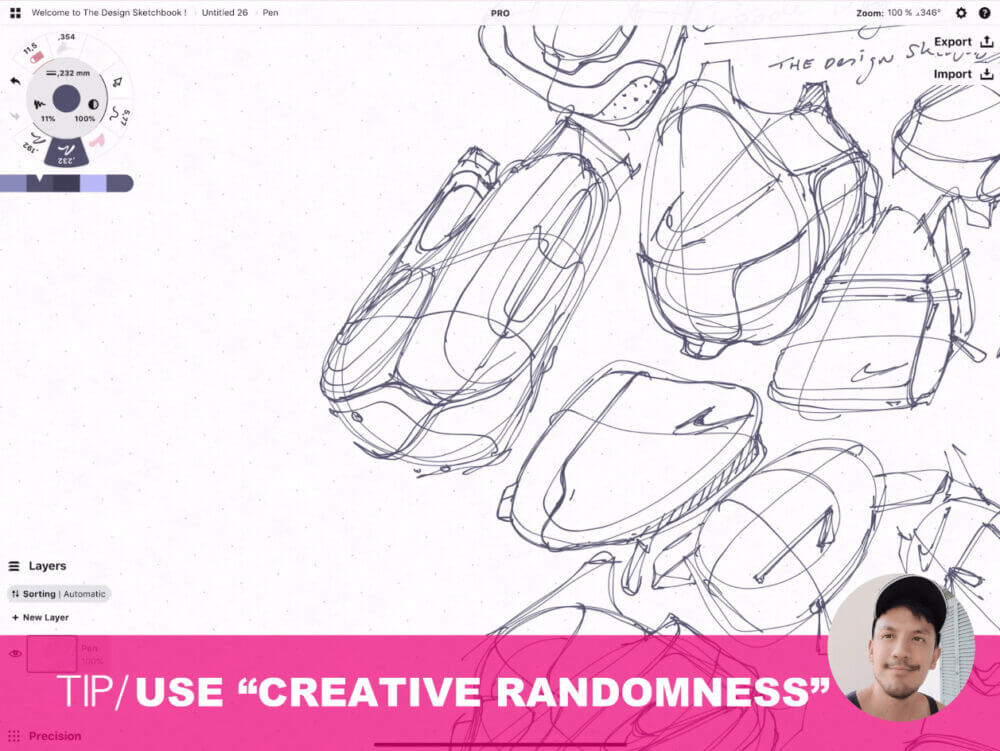 How to draw Creative random doodles of bags - Product design sketching - The Design Sketchbook Free video tutorial guide a42