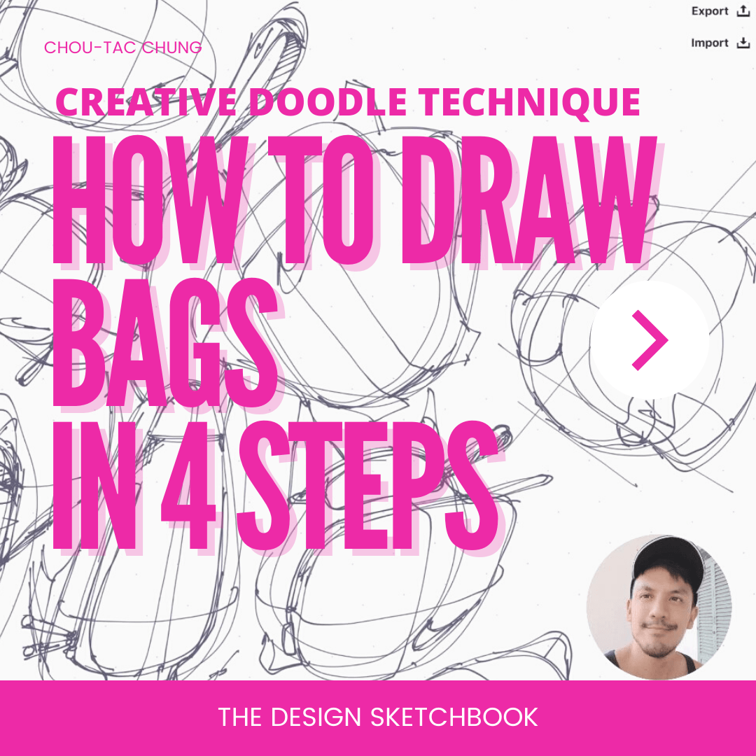 how to draw bags easy