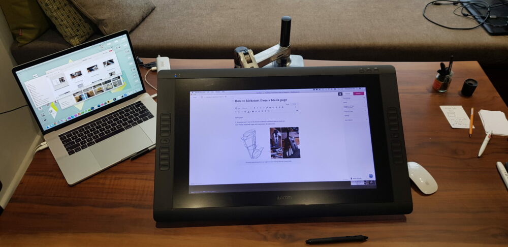 Ergotron for wacom tablet product design sketching techniques The Design Sketchbook Chung Chou-Tac drawing position