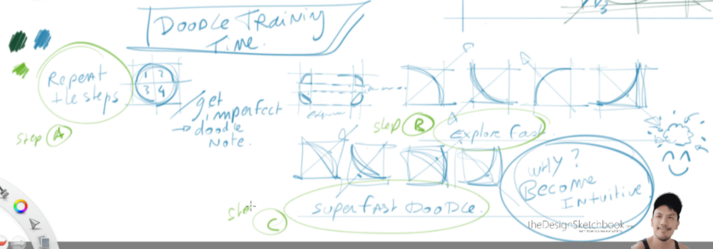 How to draw round edges flat study with circle corners Doodle training time