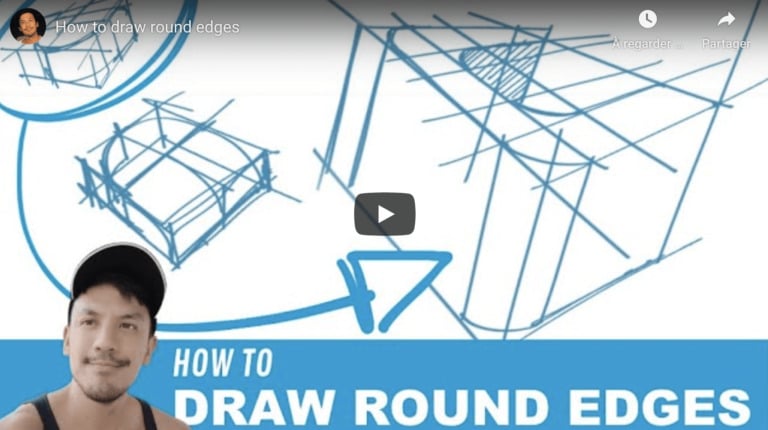 TIP 203 How to Draw Round Edges for Realistic Product Sketches
