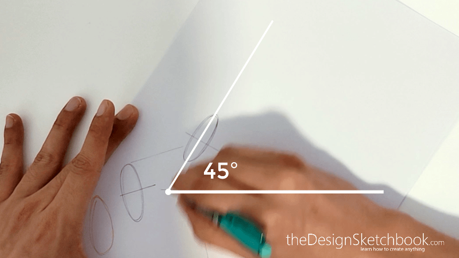 How to draw an ellipse in design sketching degrees sketching