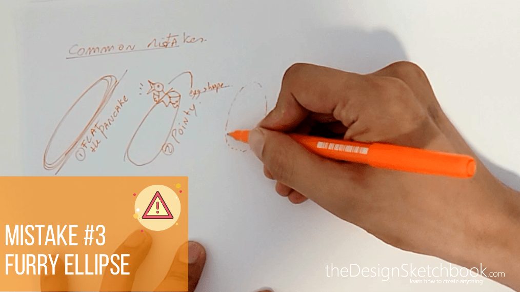 How to draw an ellipse in design sketching furry ellipse mistake