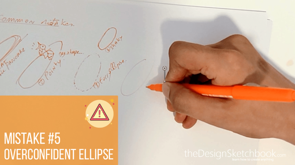 How to draw an ellipse in design sketching overconfident ellipse mistake