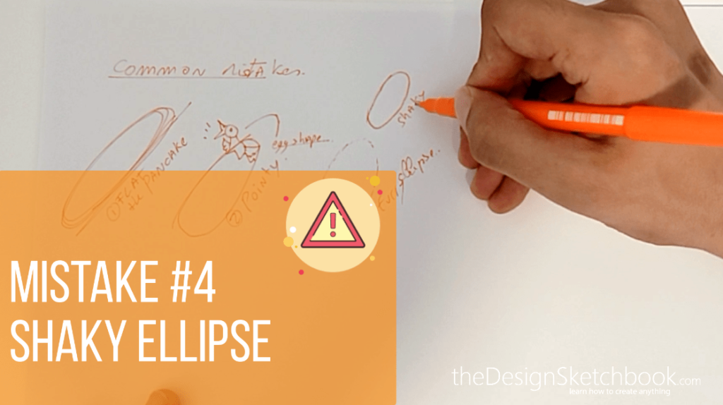 How to draw an ellipse in design sketching shaky ellipse mistake