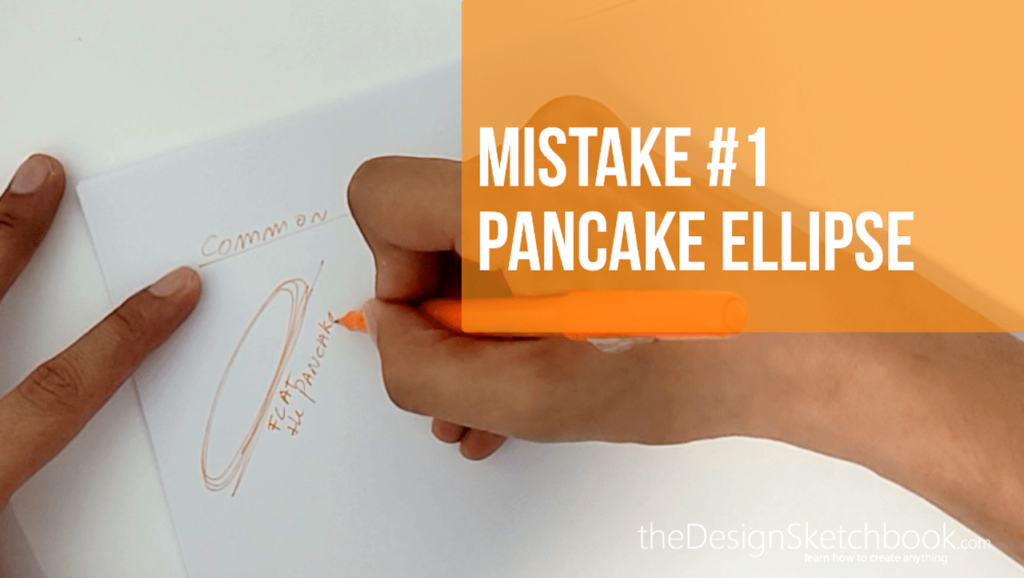 How to draw an ellipse in design sketching pancake form