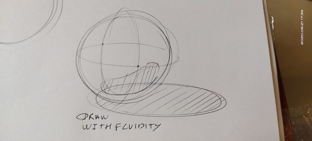 Draw with fluidity and confidence a sphere