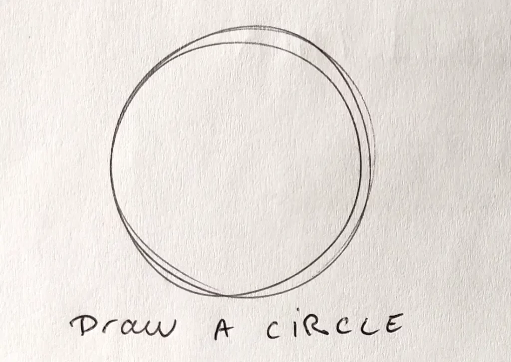 How to draw cast shadow sphere - Step 1 Draw a circle
