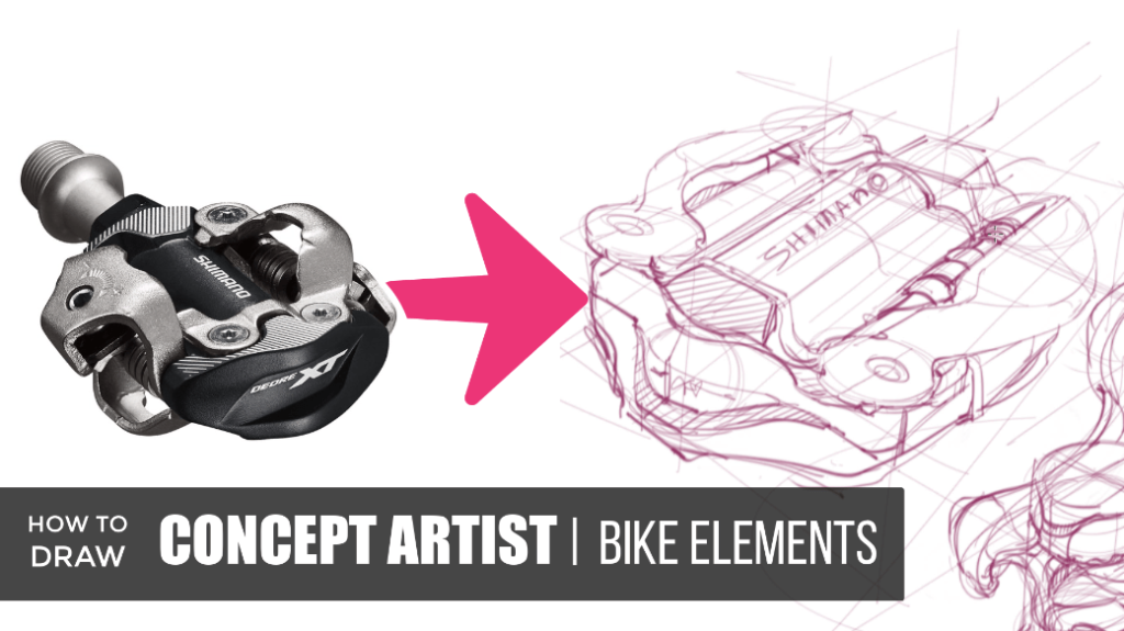 Concept artist inspired by Shimano Bike pedal sketch 