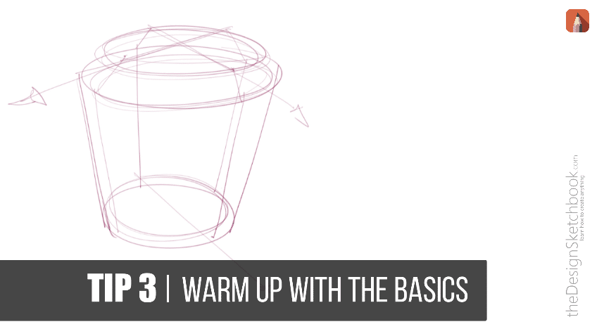 warm up with the basics of perspective sketching