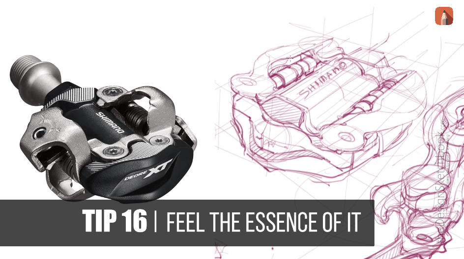 Drawing a bike Shimano pedal