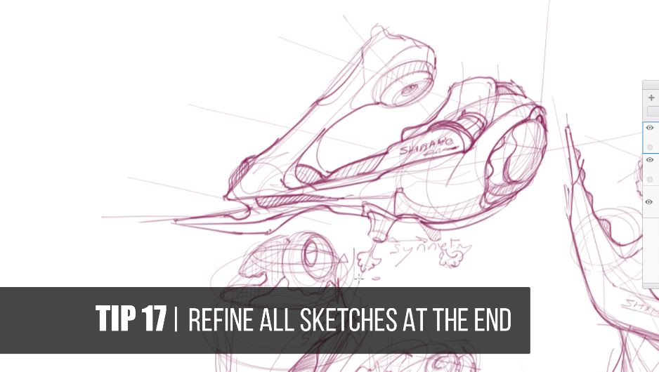 How to draw like a concept artist sketching bike reference z refine all sketches