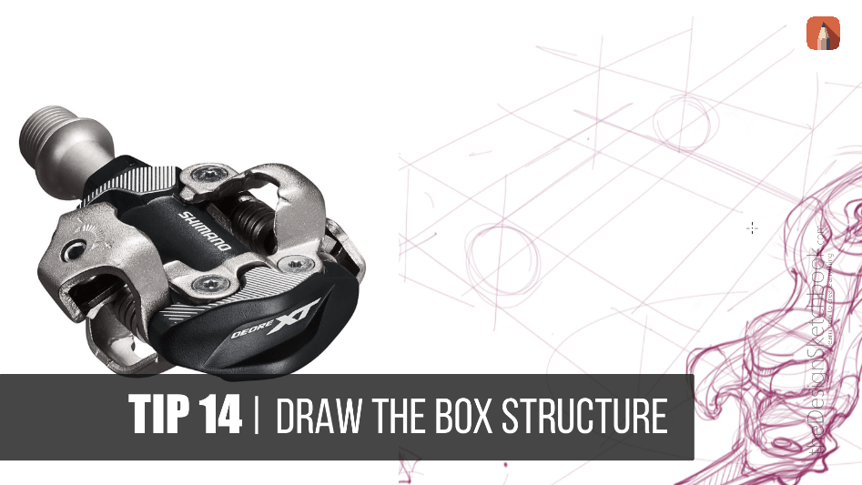 Drawing a bike Shimano pedal