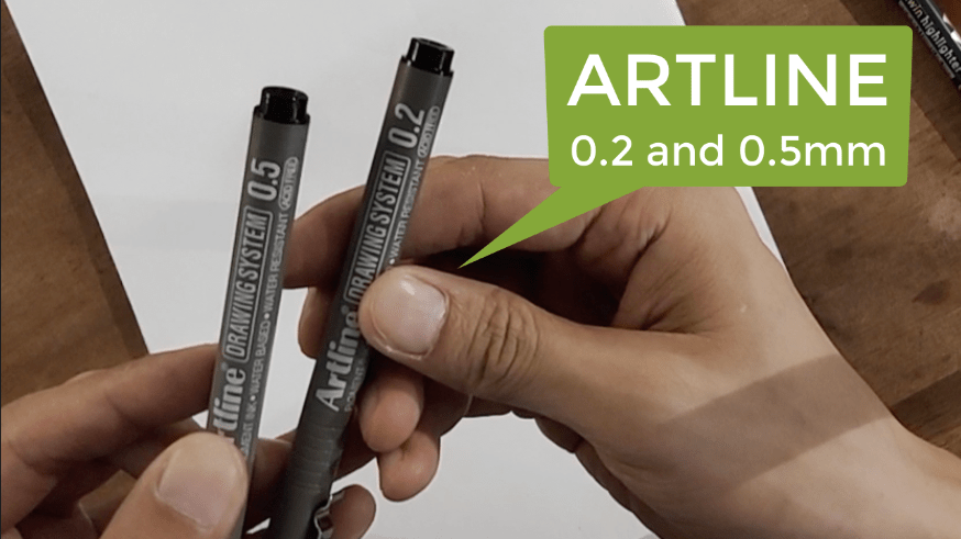 Artline pen to draw line-weight